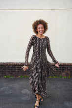 Load image into Gallery viewer, Black Floral Mesh Dress