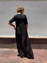 Load image into Gallery viewer, Black Linen Maxi Dress