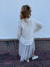Load image into Gallery viewer, Cream Lace Sweater