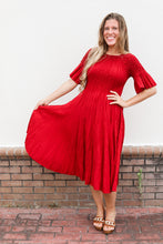 Load image into Gallery viewer, Elise Silky Pleated Dress