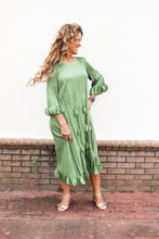 Load image into Gallery viewer, Petals Silky Pleated Dress