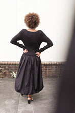 Load image into Gallery viewer, Black Bubble Sweater Dress