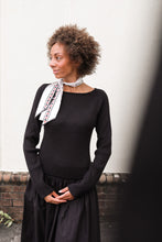 Load image into Gallery viewer, Black Bubble Sweater Dress