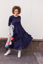 Load image into Gallery viewer, Silky Pleated Ruffle Dress