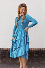 Load image into Gallery viewer, Silky Pleated Ruffle Dress