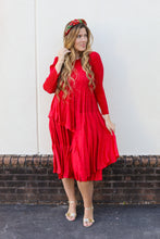 Load image into Gallery viewer, Shimmer Silky Pleated Dress