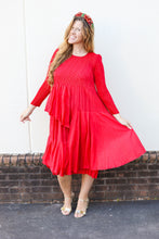 Load image into Gallery viewer, Shimmer Silky Pleated Dress