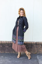 Load image into Gallery viewer, ANT Black Embroidered Peacoat