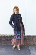 Load image into Gallery viewer, ANT Black Embroidered Peacoat