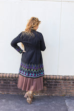 Load image into Gallery viewer, ANT Black Embroidered Peacoat