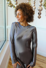 Load image into Gallery viewer, Celeste Silver Maxi Dress