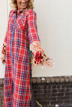 Load image into Gallery viewer, Anna Red Plaid Duster Dress