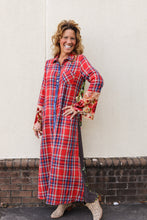 Load image into Gallery viewer, Anna Red Plaid Duster Dress