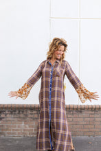 Load image into Gallery viewer, Anna Brown Plaid Duster Dress
