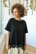 Load image into Gallery viewer, Black Silk Tee Dress