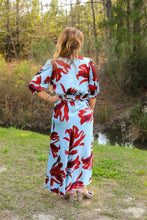 Load image into Gallery viewer, Lira Blue Silk Dress