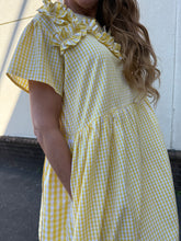Load image into Gallery viewer, Gingham Cotton Dress