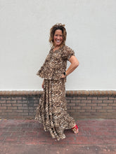 Load image into Gallery viewer, Leopard Skirt Top Set