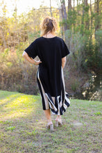 Load image into Gallery viewer, Black Stripe Tee Dress