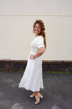 Load image into Gallery viewer, White Mixed Media Dress