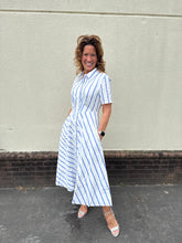 Load image into Gallery viewer, Striped Button Down Midi Dress