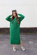Load image into Gallery viewer, Green Sweater Dress