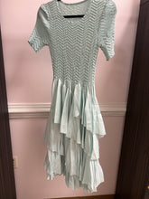 Load image into Gallery viewer, Silky Pleated Ruffle SS Dress