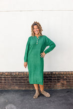 Load image into Gallery viewer, Green Sweater Dress