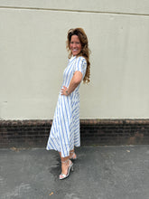 Load image into Gallery viewer, Striped Button Down Midi Dress