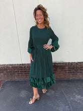 Load image into Gallery viewer, Petals Silky Pleated Dress