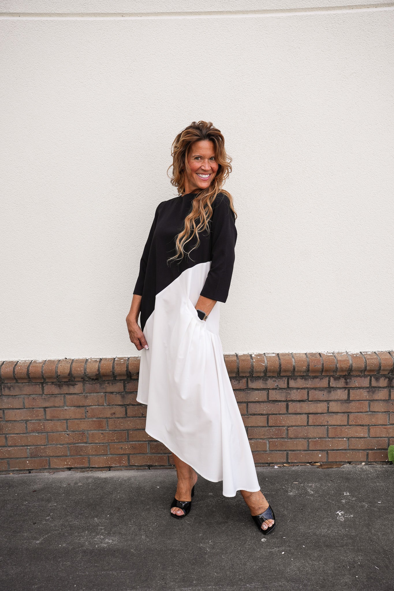 Sloane Asymmetrical Dress Navy / S