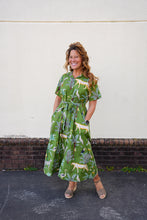 Load image into Gallery viewer, Safari Green Boho Dress