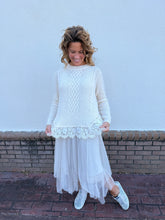 Load image into Gallery viewer, Cream Lace Sweater