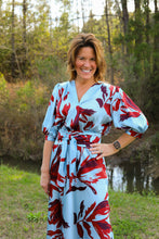 Load image into Gallery viewer, Lira Blue Silk Dress