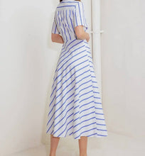 Load image into Gallery viewer, Striped Button Down Midi Dress