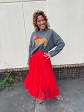 Load image into Gallery viewer, Oscar Grey Bow Sweater