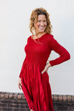 Load image into Gallery viewer, Silky Pleated Ruched Dress