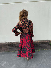 Load image into Gallery viewer, Scarlet Brocade Coat Dress