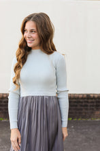 Load image into Gallery viewer, Grey Twofer Maxi Dress