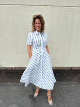 Load image into Gallery viewer, Striped Button Down Midi Dress