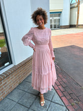 Load image into Gallery viewer, Evelyn Pink Lace Dress