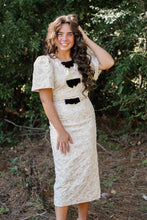 Load image into Gallery viewer, Arielle Jacquard Bow Dress