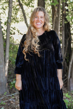 Load image into Gallery viewer, Velvet Tiered Swing Dress
