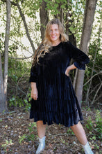 Load image into Gallery viewer, Velvet Tiered Swing Dress