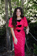 Load image into Gallery viewer, Arielle Jacquard Bow Dress