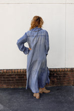 Load image into Gallery viewer, Ruffle Denim Maxi Dress