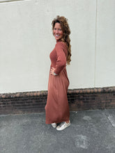 Load image into Gallery viewer, Autumn Mixed Media Dress