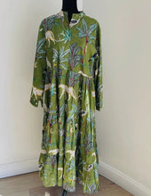 Load image into Gallery viewer, Safari Green Boho Dress