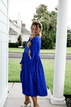 Load image into Gallery viewer, Royal Pleated Dress