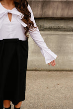 Load image into Gallery viewer, Elyse White Black Dress